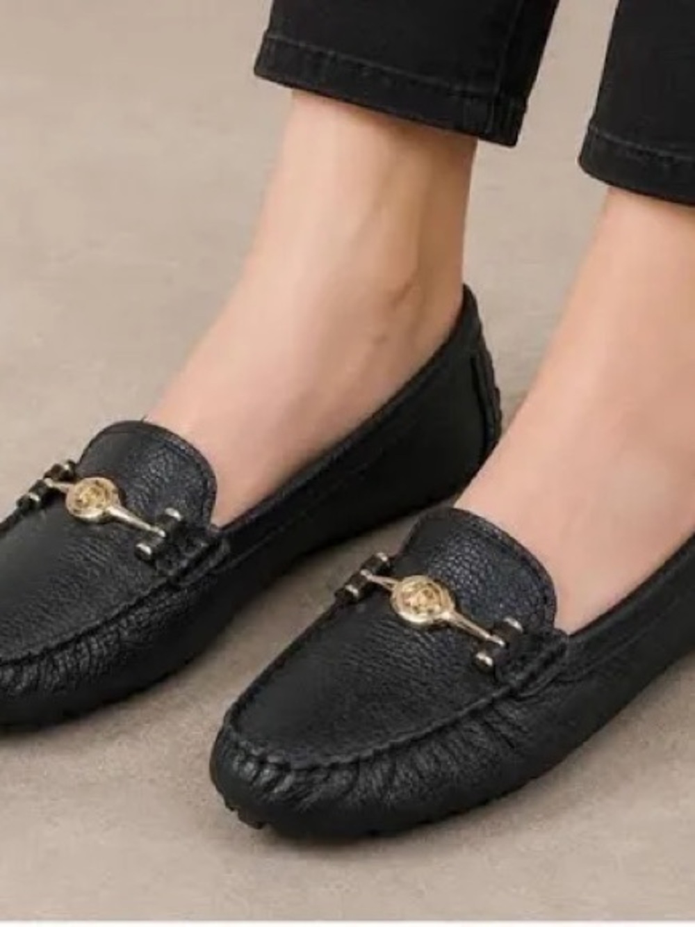 Coach Black Leather Crosby Driver Kiss Lock Loafers size 6.5 EUC - Picture 3 of 8